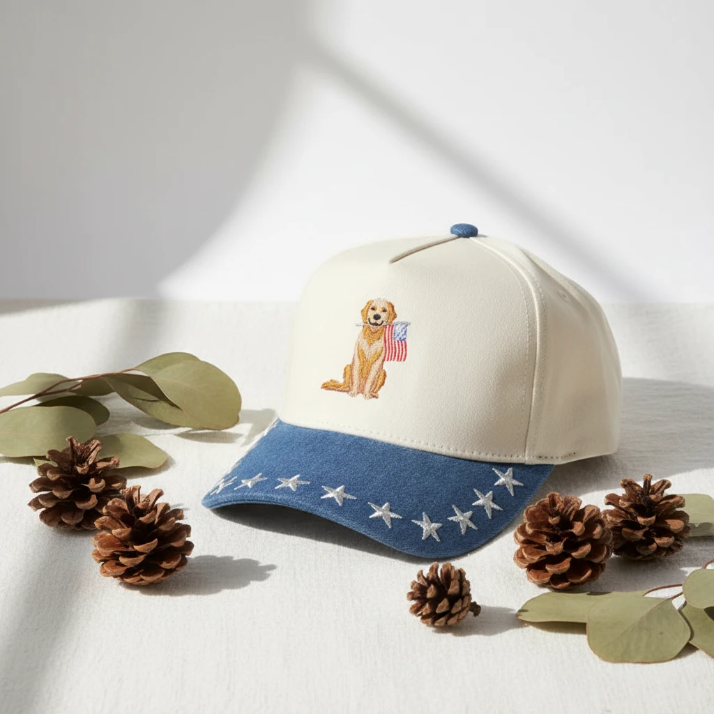 Americana Golden Retriever Cap